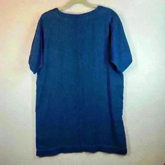 Pure Jill INDIGO Dress Blue Women’s Size M Petite Loose Fit - Picture 3 of 10